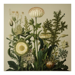 Dark Green Antique Botanical Garden Study No. 3 - Natural History Fine Art Print For Sale