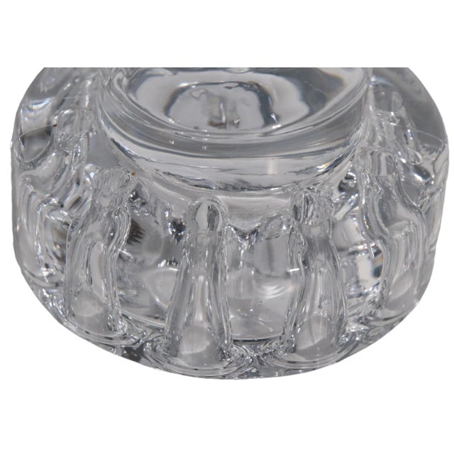 Transparent Cambridge Glass Draped Lady Flower Frog For Sale - Image 8 of 9