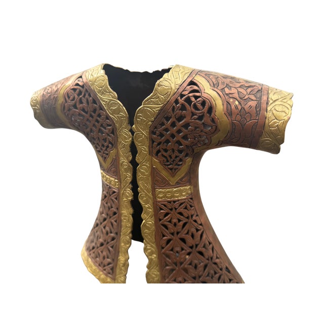 Dual-Tone Engraved Brass Kaftan For Sale In Los Angeles - Image 6 of 8