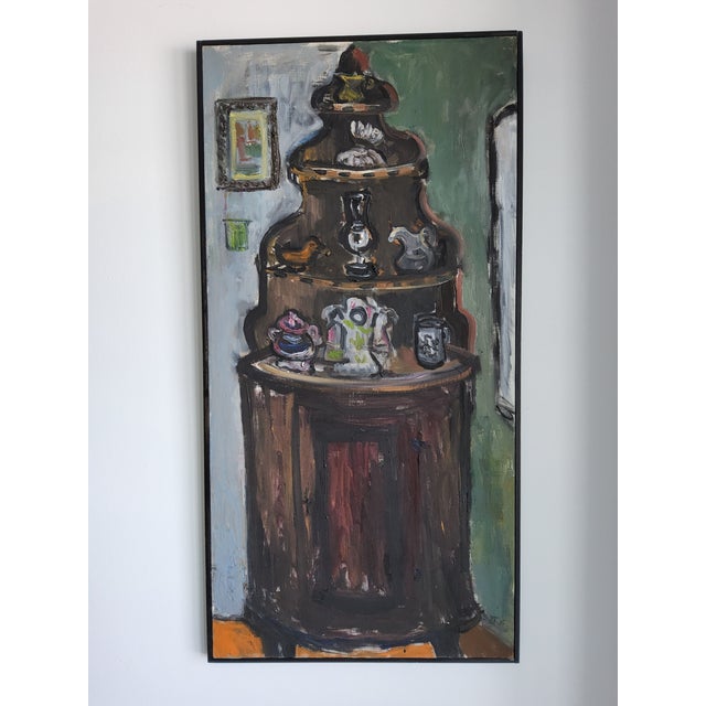 1975 Mid Century Scandinavian Interior Still Life Painting by Swedish Artist Ulla Borgstrom For Sale - Image 16 of 16