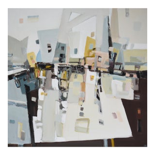 Subjective Industrial Landscape. Original Modern Hand Painting For Sale