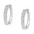 Contemporary 10KT White Gold Diamond Hoop Earring (1.00 cttw, H-I Color, I1-I2 Clarity) For Sale - Image 3 of 5