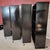 Vintage MCM Industrial Black Steel Tanker Bookcases Book Shelves W/ Adjustable Shelves, Set of 4 For Sale - Image 9 of 18