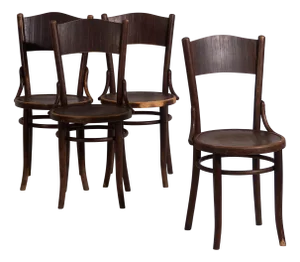 Vintage Bentwood Chairs, 1920, Set of 4