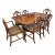 1960s Drexel Mahogany Double Pedestal Dining Table and Chairs For Sale