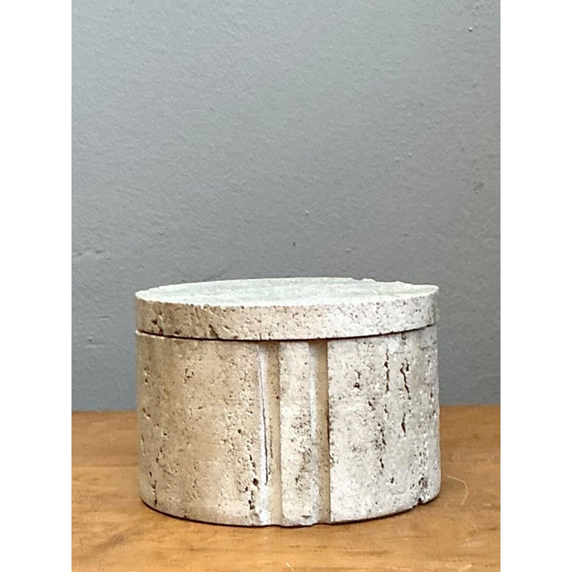 Vintage Italian Coquina Stone Box For Sale - Image 10 of 12