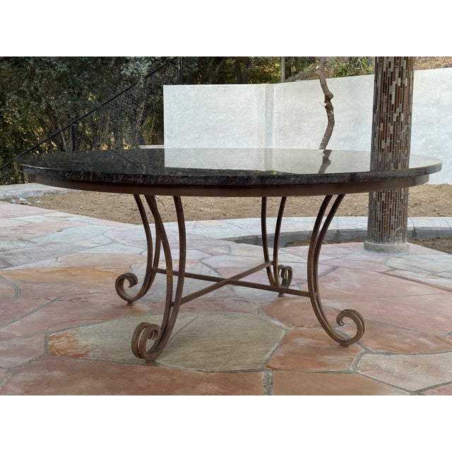 Outdoor/Indoor Granite Dining Table For Sale - Image 4 of 10