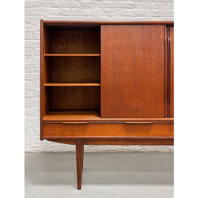Large Danish Mid Century Modern Teak Credenza / Sideboard, by e.w. Bach, C. 1960's For Sale - Image 12 of 14