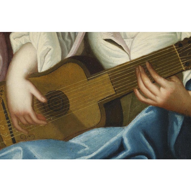 After J-F Courtin, The Zither Player, 1850, Oil on Canvas, Framed For Sale - Image 16 of 18