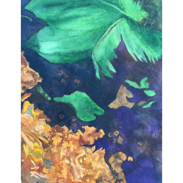 Purple 1980s Watercolor, Double-Sided, Floral Still LIfe, Signed by Florence Strauss For Sale - Image 8 of 18