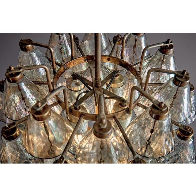 Poliedri Murano Glass Chandelier attributed to Carlo Scarpa for Venini, 1950s For Sale - Image 9 of 12