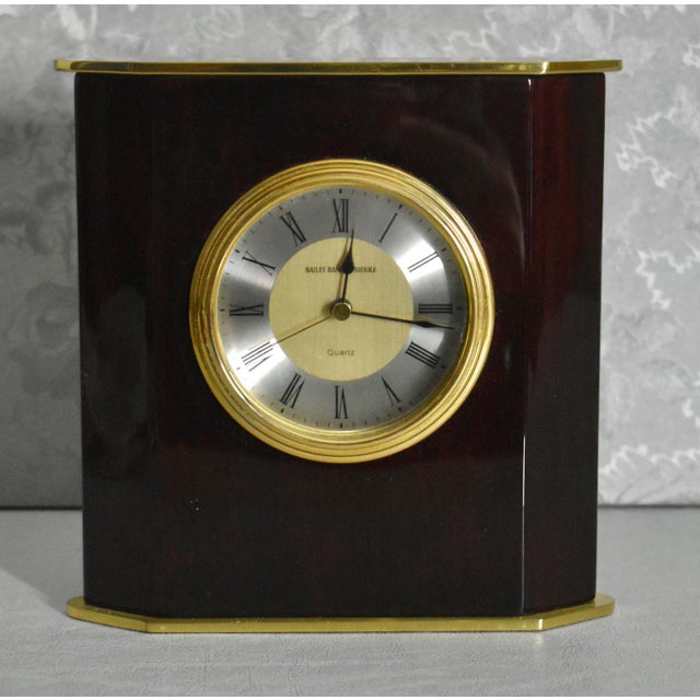 Vintage Mid Century Modern Balley Banks and Biddle Battery Operated Desk Clock For Sale - Image 11 of 13
