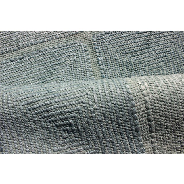Keivan Woven Arts Hand-Woven Scandinavian Rug, Wool, Blue & Green 9'1 X 12'11 For Sale - Image 11 of 11