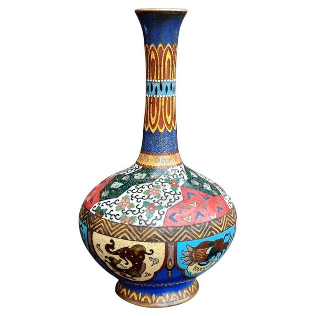 Late 19th Century Meiji Japanese Period Cloisonné Vase For Sale - Image 10 of 10