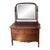 Antique Victorian Style Mahogany Bow-Front 3-Drawer Chest & Tilting Arched Vanity Mirror For Sale