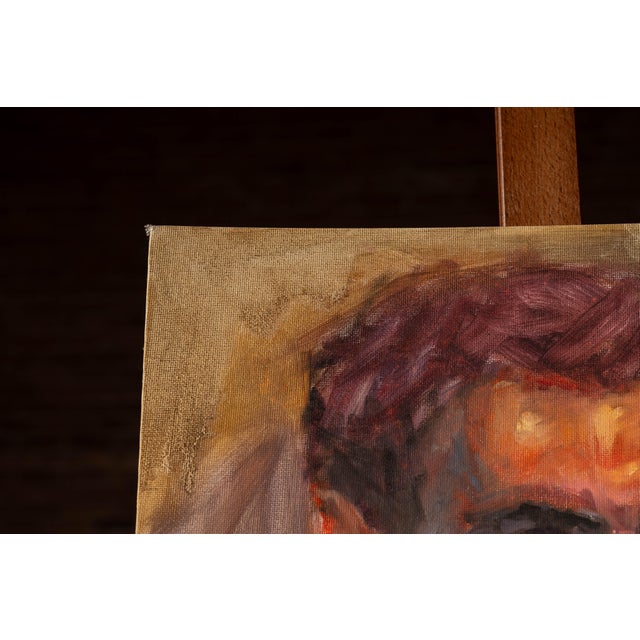 Late 20th Century Late 20th Century Male Heady Study | Contemporary Mog Young Park Oil Painting For Sale - Image 5 of 6