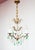 Antique French Chandelier with Bronze Drops and Green Crystal, 1960s For Sale - Image 9 of 9