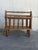 Wood Vintage Danish Oak Magazine Rack Newspaper Holder Magazine Stand For Sale - Image 7 of 8
