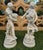 Beaux-Arts Pair of 19th C French Bisque Porcelain Peasant Figures“Paysan Aux Raisins” and “Paysanne Aux Raisins,” After Hippolyte François Moreau, Samson, Paris For Sale - Image 3 of 12