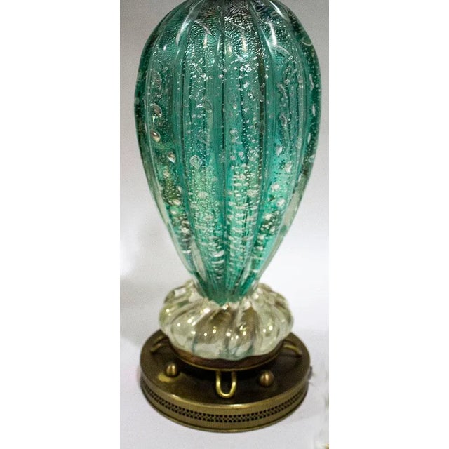 Stunning & rare vintage 1950’s Murano Barovier & Toso Iridized Lamp. Silk cord is in excellent condition, tested in...