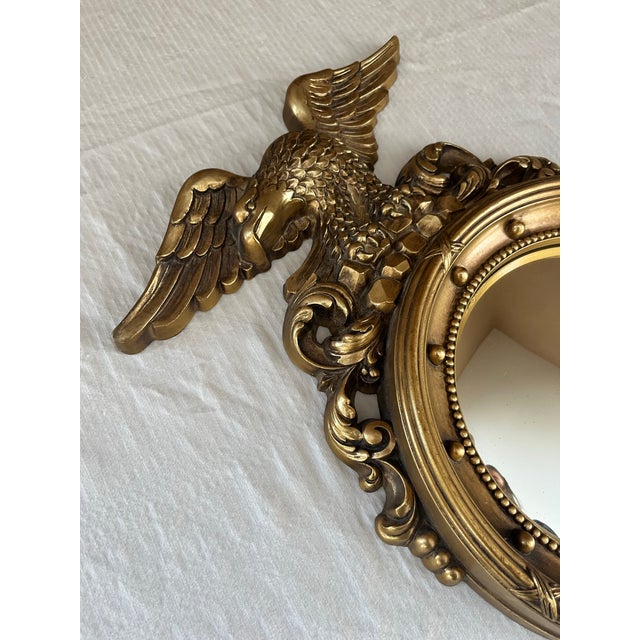 Traditional Vintage Federalist Eagle Convex Mirror For Sale - Image 3 of 7