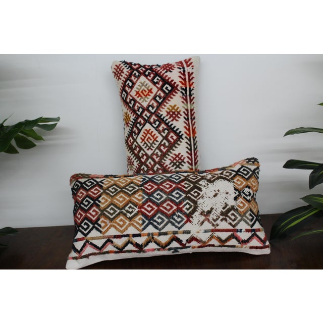 1960s Turkish Kilim Pillow Covers- a Pair For Sale - Image 13 of 13