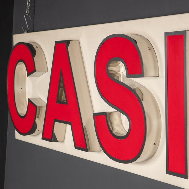 Illuminating Casino Advertising Sign, 1970s For Sale - Image 6 of 15
