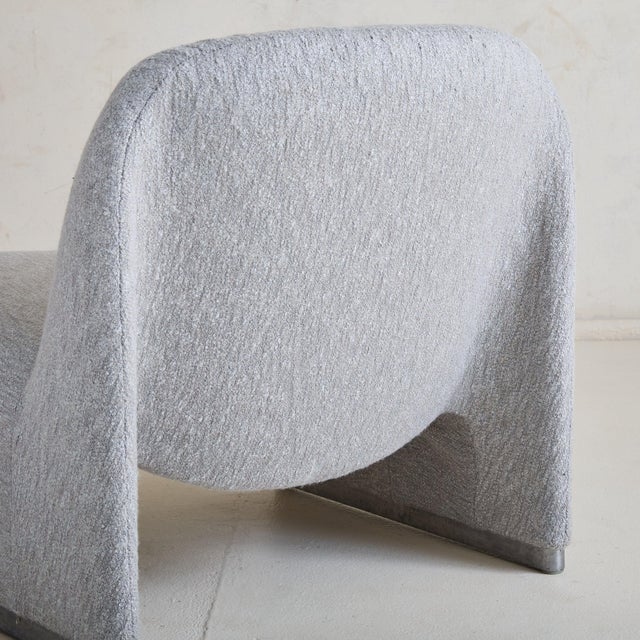 Italian ‘Alky’ Chair in Gray Wool Boucle by Giancarlo PIretti for Castelli, 1969 For Sale In Chicago - Image 6 of 6