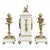 Bronze Louis XVI Style Marble and Bronze Clock Garniture - 3 Piece Set For Sale - Image 8 of 12