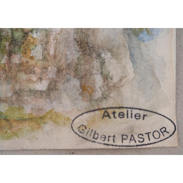 Gilbert PASTOR (1932-2015) Breach hidden by plants Original watercolor Signed with the studio stamp On vellum 13 x 18 cm...