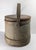 19th Century 19th Century Rustic Primitive Farmhouse Grey Green Painted Firkin Bucket For Sale - Image 5 of 15