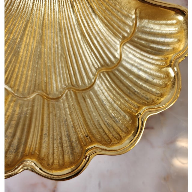 Sherle Wagner Shell W/ Turtle Feet Gilded Soap/Trinket Dish For Sale - Image 12 of 15