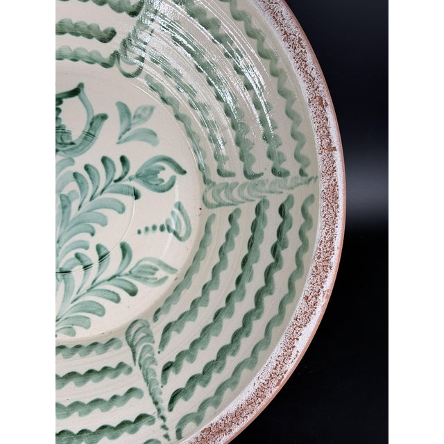 Large Spanish Fajalauza Ceramic Bowl For Sale - Image 6 of 9