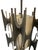 Contemporary Brutalist Iron Pendant Lamp With Gold Leaf Accent For Sale - Image 3 of 8