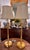 Contemporary Ralph Lauren Brushed Gold Tall Buffet Lamps With Off White Silk Shades, a Pair For Sale - Image 6 of 9