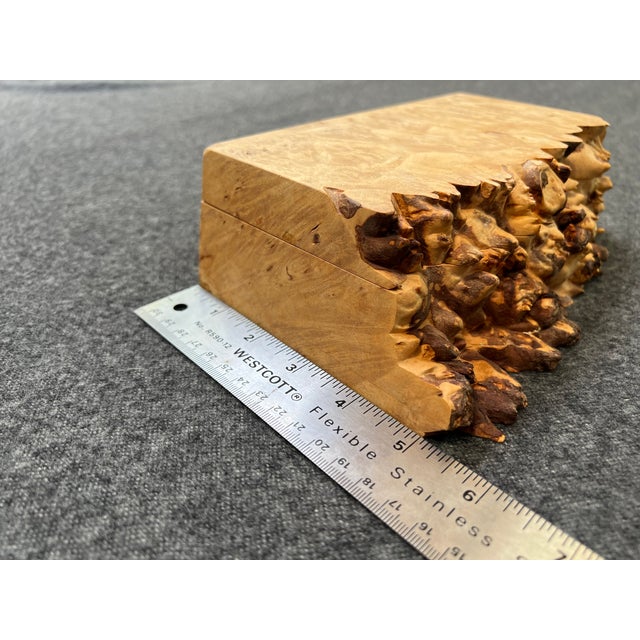 Chestnut Michael Elkan Studio Birdsye Maple Jewelry Box For Sale - Image 8 of 15