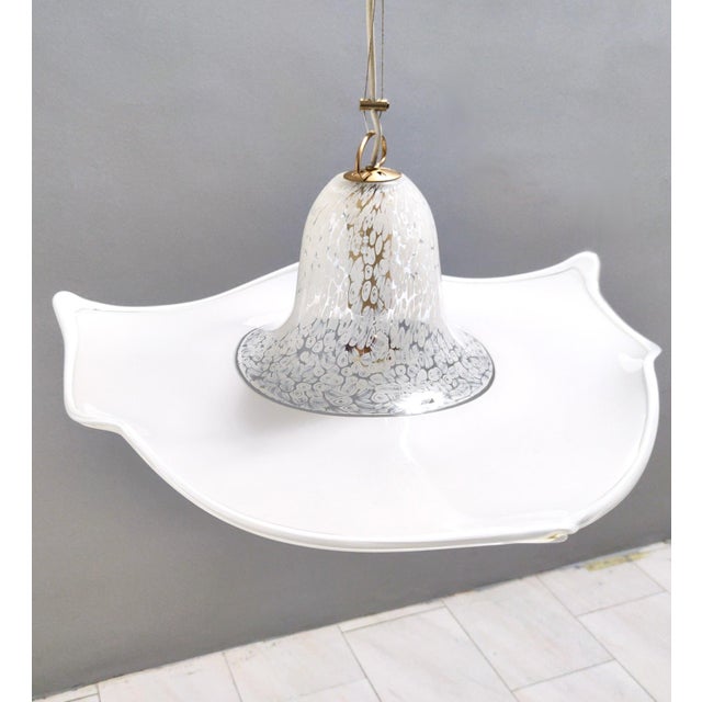 White Murano Glass Pendant from La Murrina, 1980s For Sale - Image 9 of 18
