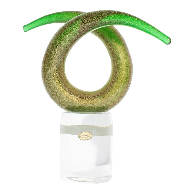 Murano Italy Glass Twist Sculpture For Sale