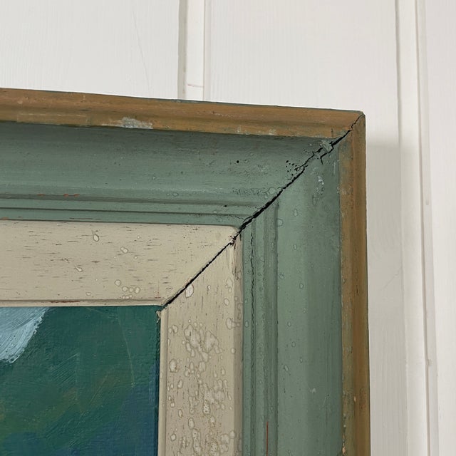 1947 Mid-Century Swedish Modernist Oil Painting by Waldemar Berg For Sale - Image 9 of 18