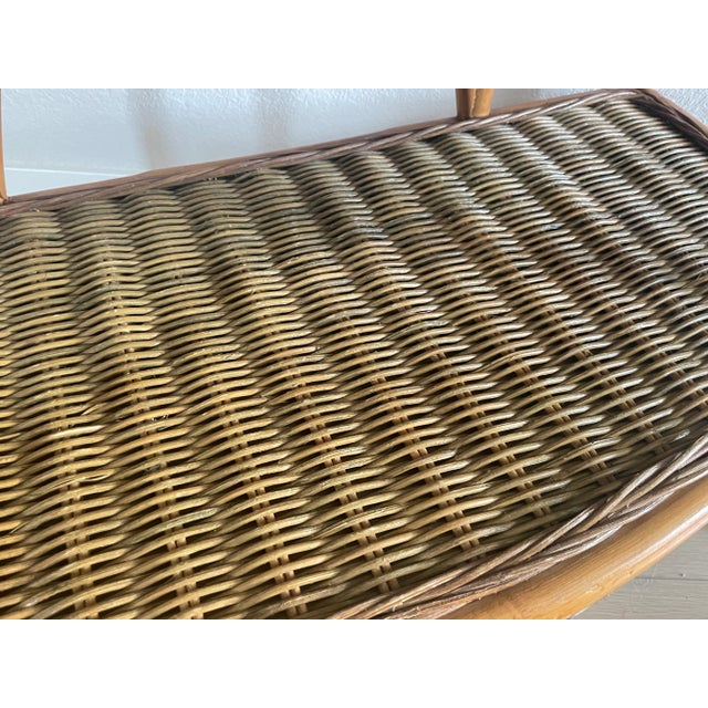 Mid 20th Century Boho Bamboo & Rattan Etagere 3 Tiers For Sale - Image 9 of 9