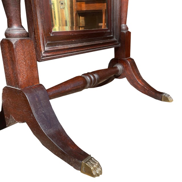 Late 19th Century Massive Late 1800s Mahogany Cheval Mirror For Sale - Image 5 of 10
