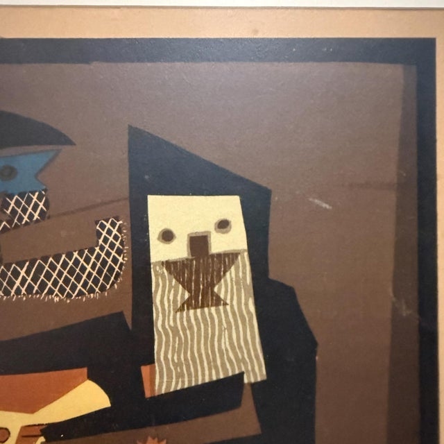 Paint Vintage Modern Framed Art Picasso Three Musicians MoMA For Sale - Image 7 of 12