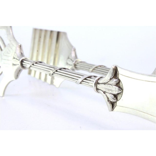 Salad Tongs in Cut-Out Silver For Sale - Image 5 of 9