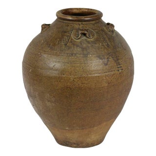 Archaistic Antique Earthenware Storage Vessel, Thailand 15th-18th Century For Sale