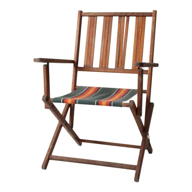 Mid-Century Wooden Folding Chair For Sale - Image 9 of 9