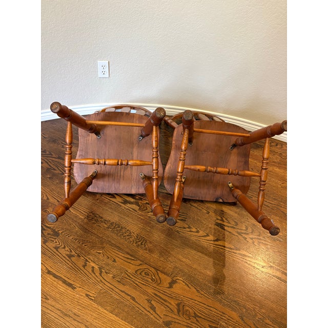 Pair of 1949 Cushman Colonial Creations Solid Maple Early American Side Chairs For Sale - Image 10 of 12