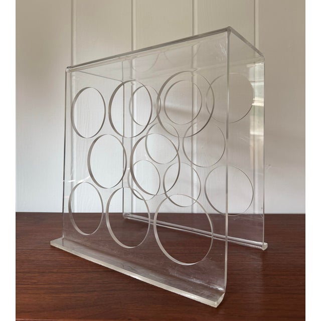 1970s Postmodern Lucite Wine Rack For Sale - Image 9 of 9