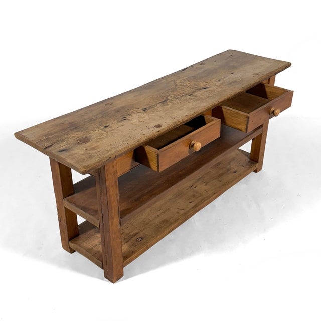 Antique French Pine Draper Farm Table For Sale In Chicago - Image 6 of 15