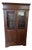 Vintage Louis Philippe Style Bookcase Cabinet For Sale