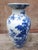 Seto porcelain vase with underglaze blue decoration of birds among flowers. Finely hand painted, signed on the underside....
